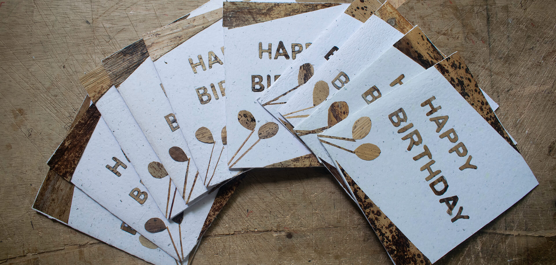 birthday cards made from waste paper