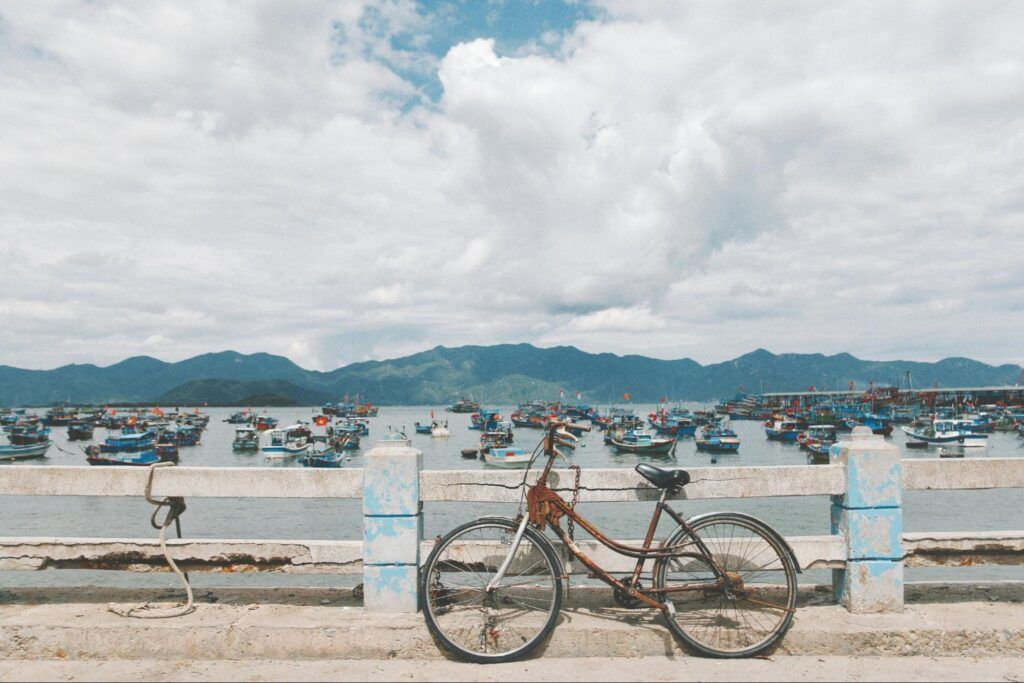 A cycle in a coastal village near Pasikuda, Sri Lanka