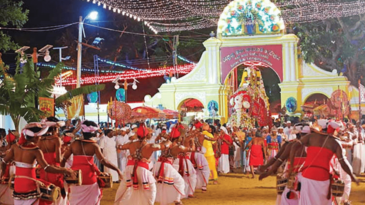 Kataragama Esala Festival procession in Sri Lanka