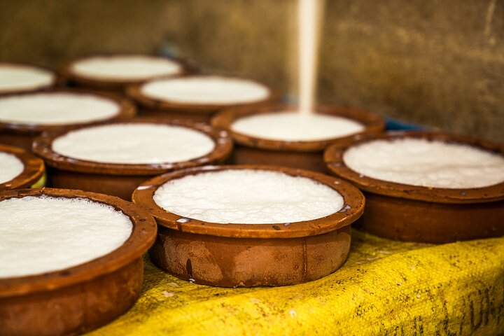 Clay pots used for buffalo curd making