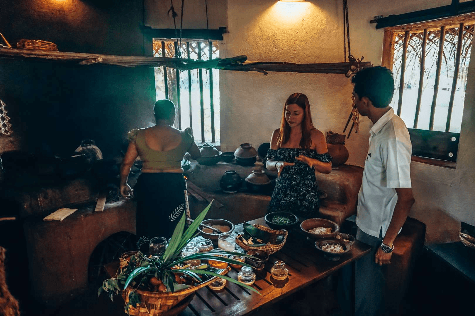 An Ayurvedic meal being prepared at Ayurvie Sigiriya