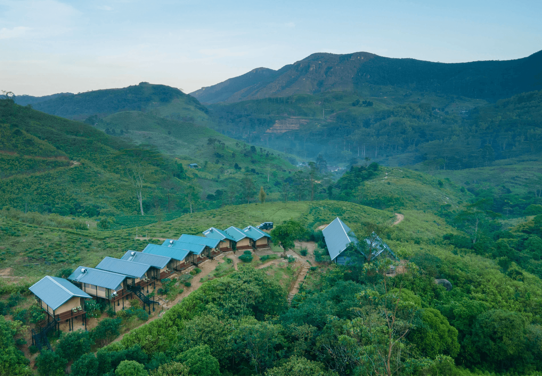 Wild Glamping Knuckles cabins set among the Knuckles mountain forest