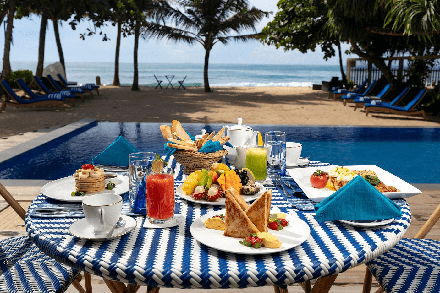 Sri Lankan and Mediterranean fusion dish served at Vis Ta Vie Mirissa