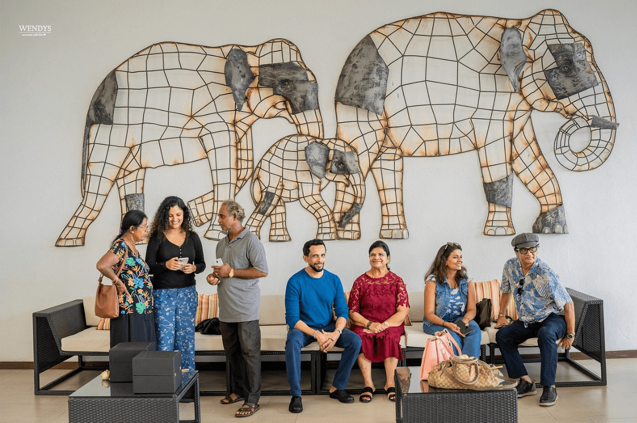 Elephant-inspired interior detail at Aliya Resort & Spa.