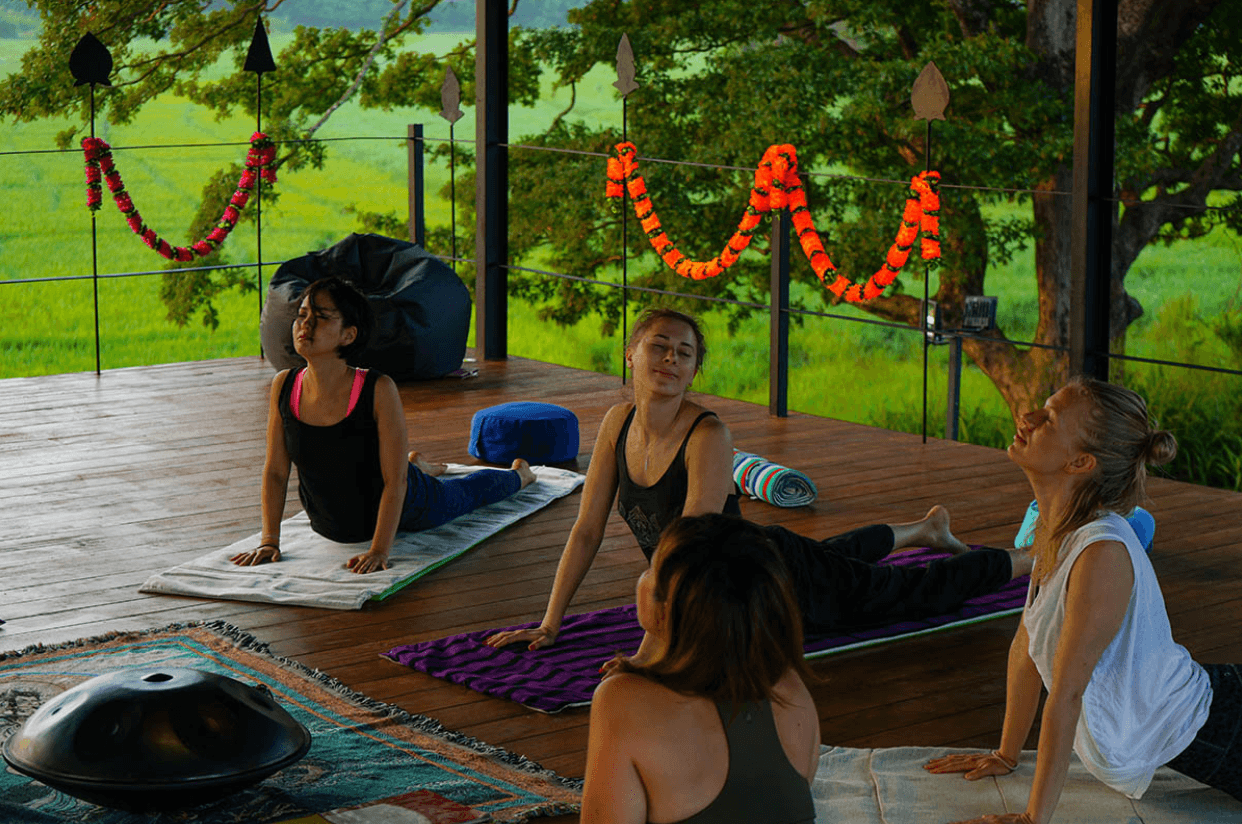 A yoga session at Ayurvie Sigiriya
