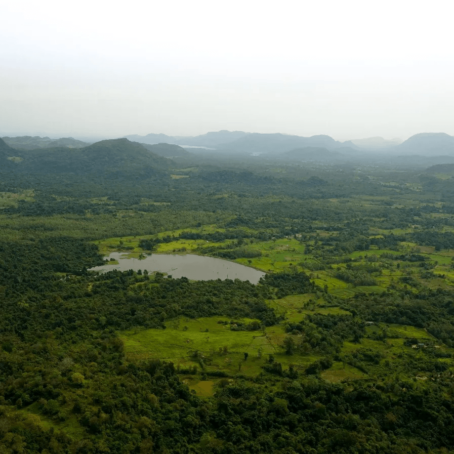 View over the Gal Oya Valley from the summit of Monkey Mountain
